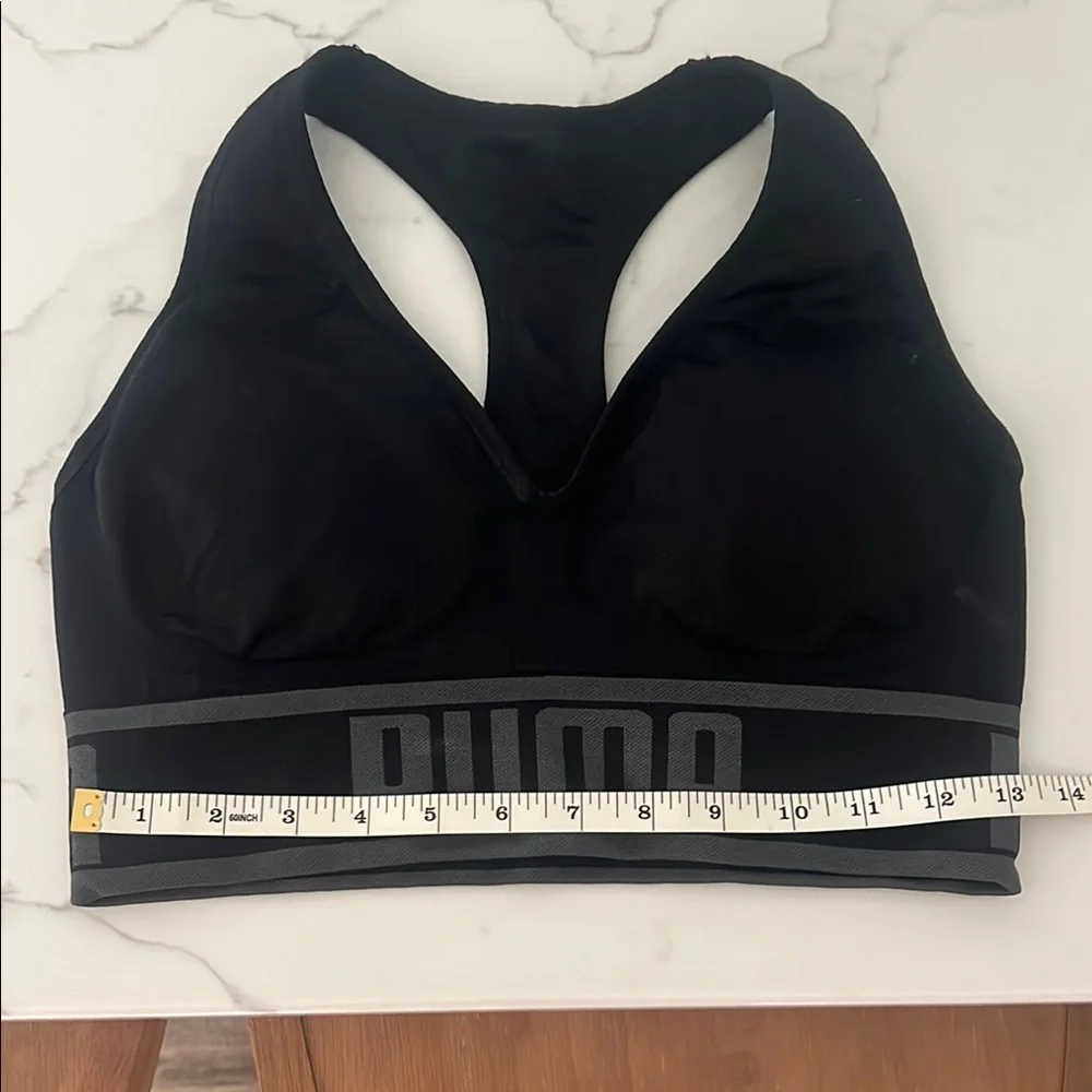 PUMA Black and Gray Sports Bra